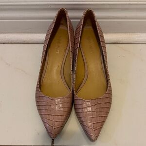 Nine West Blush Croc-Embossed Heels